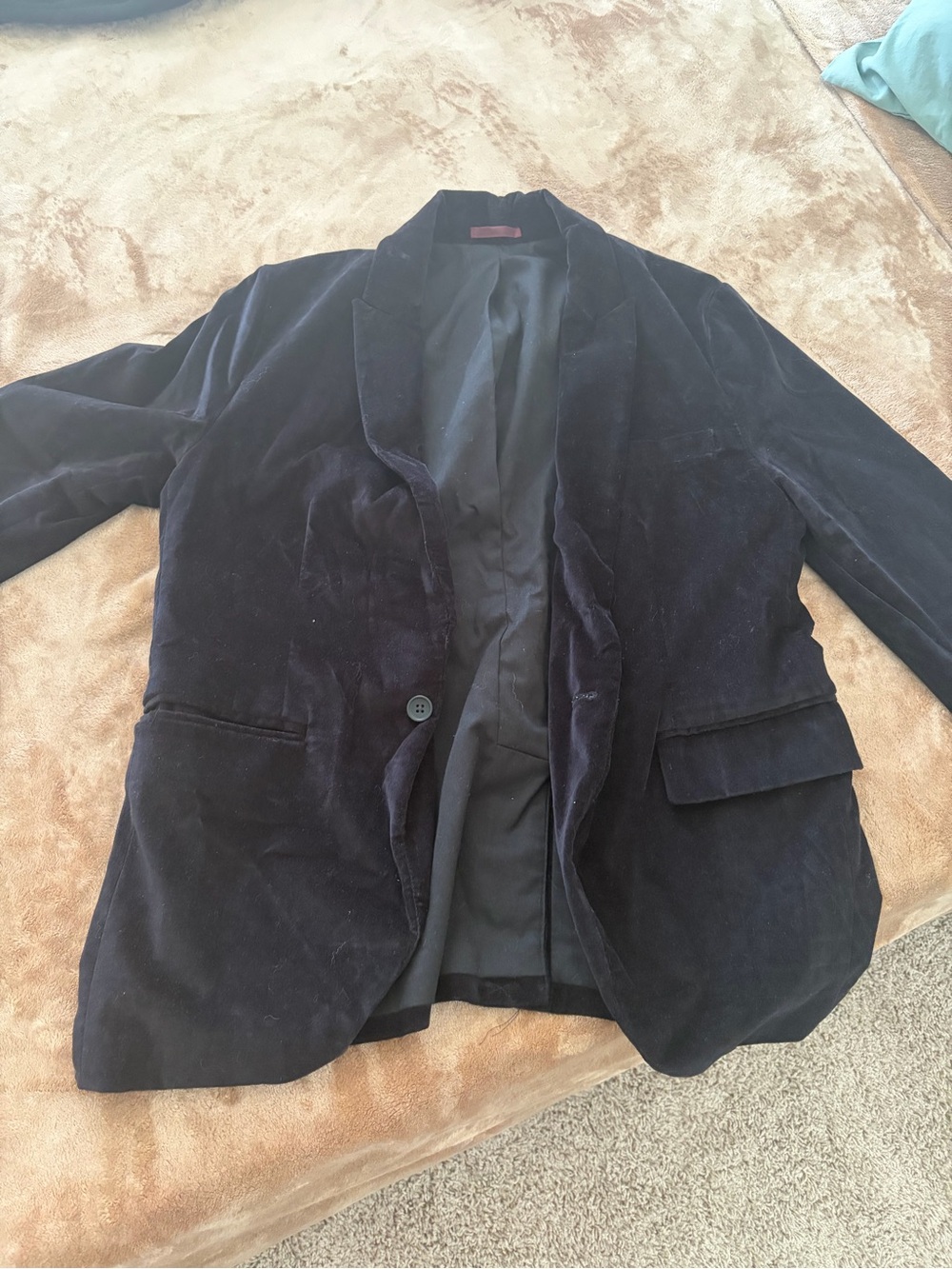 Old Navy Men's Dark Navy Velvet Blazer
